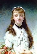 Charles Joshua Chaplin Portrait of a young girl oil painting reproduction